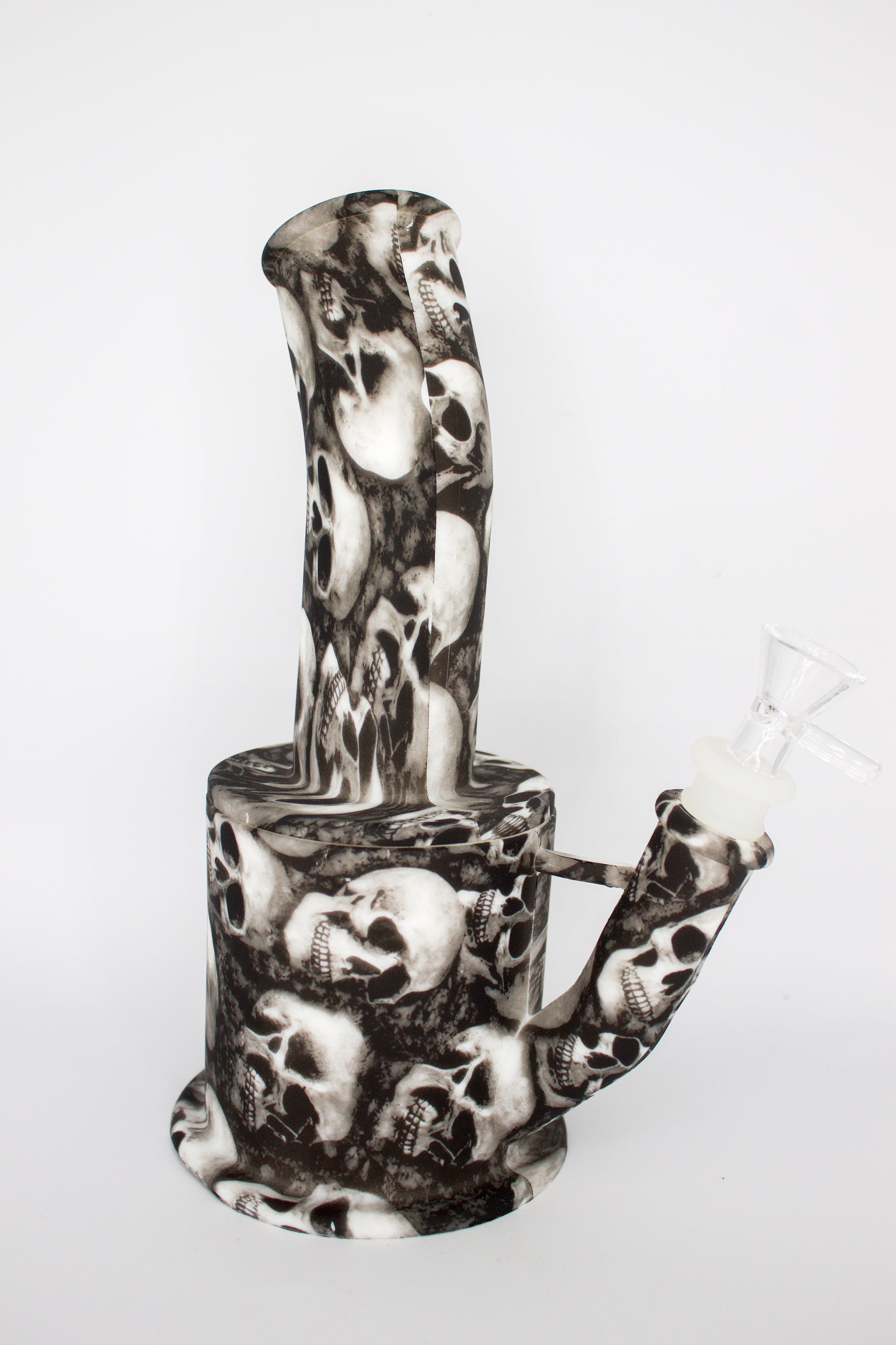 Decorative item with skull design on a white background