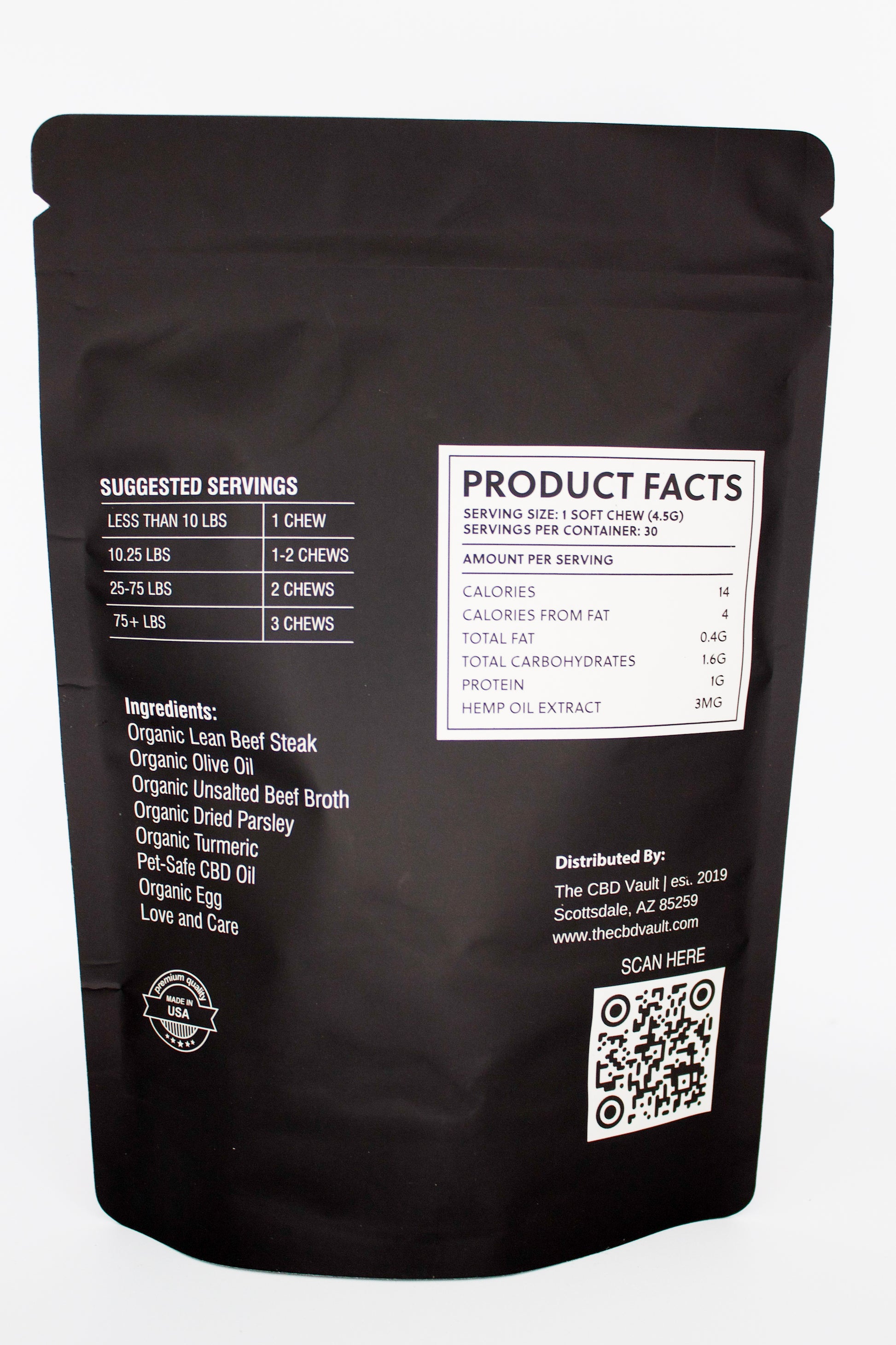 CBD Dog Steak Bites 30 ct. - 5.5mg ea.