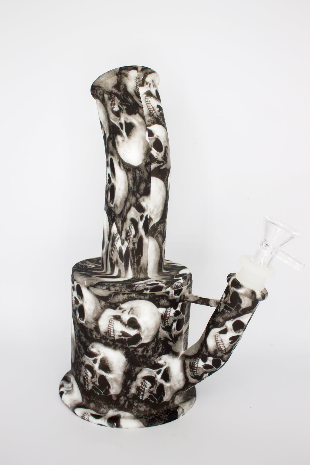 Decorative item with skull design on a white background