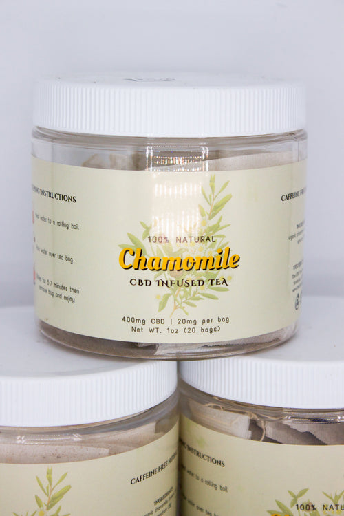100% natural Chamomile CBD Infused Tea - 20 mg per bag